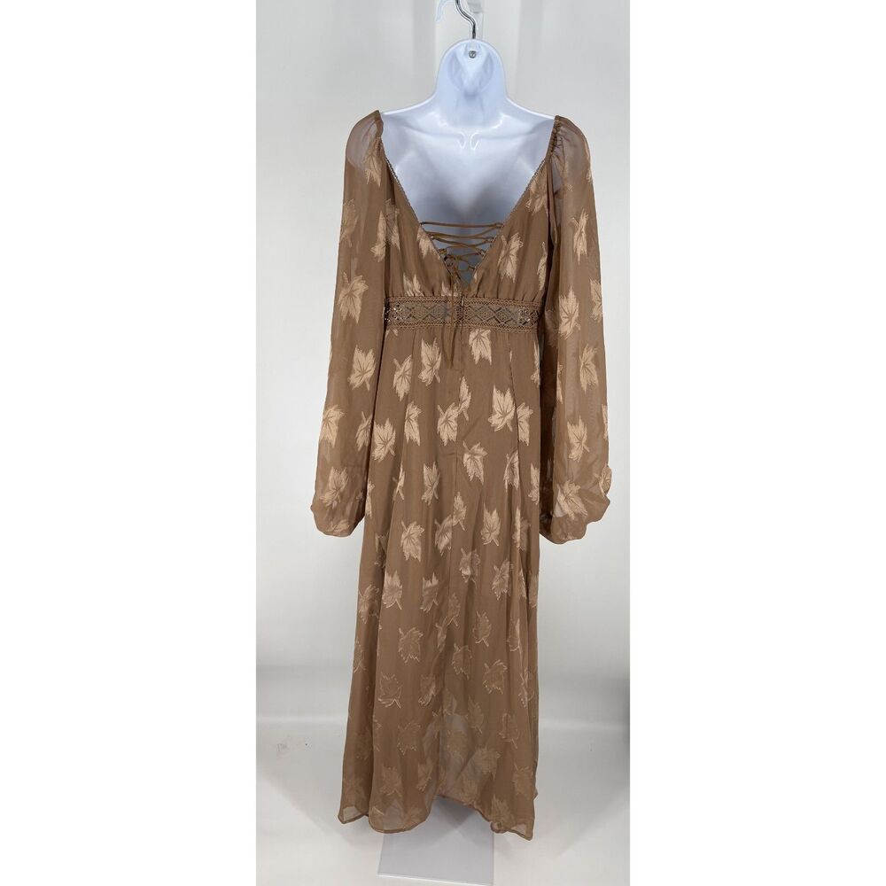 Isabella Dress in Latte by the brand Joyfolie. - Picture 4 of 8